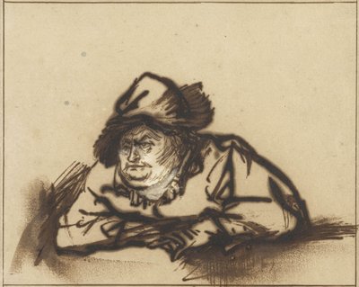 Portrait of the Actor Willem Bartholsz Ruyter by Rembrandt van Rijn